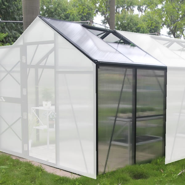 Grow More 6' 6" Greenhouse Extension for GM10 grow, more, greenhouse, kits, hobby, sale, small, polycarbonate, diy, backyard, winter, garden, extension