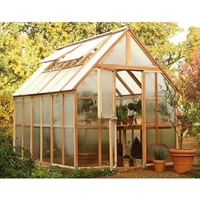 Sunshine 8' Wide Redwood Greenhouses sunshine, greenhouse, garden, house, kit, wood, hobby, redwood, polycarbonate, rainer, hood, mt, 2595140, 2595141, 2595150, 2595151