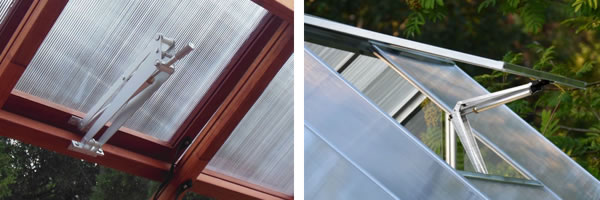 Furnoor Manual Aluminum Greenhouse Window Stay Kit Roof Vent Opener Bar 