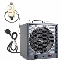 240v Electric Heater with 24v Thermostat Kit  greenhouse, heater, electric, portable, space, 220, 240, plug, in, hobby, garage, shop