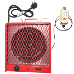 240v Electric Heater with 24v Thermostat Kit  greenhouse, heater, electric, portable, space, 220, 240, plug, in, hobby, garage, shop