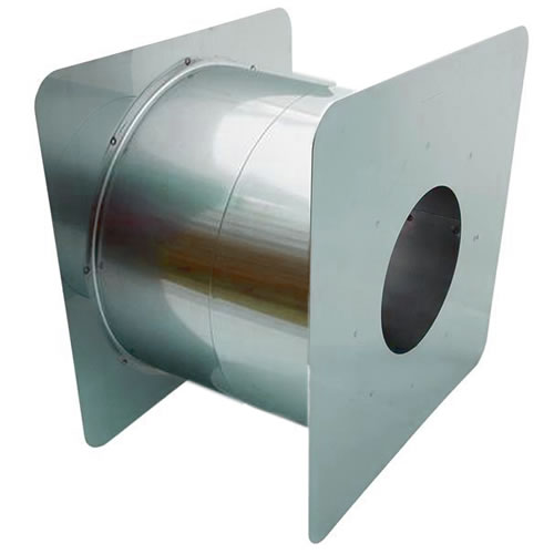 5" Stainless Steel Category 3 Vent Wall Pass Through strap, strapping, hanging, secure, vent, flue, duct, pipe, furnace, exhaust, gas, modine, sterling, heater, category
