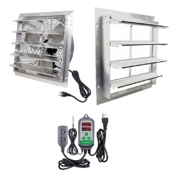Basic Plug In Exhaust Fan Systems fan, cooling, greenhouse, shop, exhaust, ventilation, package, garage, plug, louvered, automatic, prewired, 8006, 8006100, 8006105, 8006110, 8006115, 8006120, 8006125, 8006130, 8006135, 800567