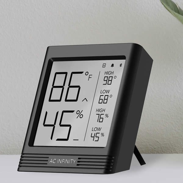 Digital Min / Max Hygro-Thermometer ac, infinity, thermometer, hygrometer, greenhouse, humidity, temperature, min, max, meter, bluetooth, cloudcom, b2, smart, app