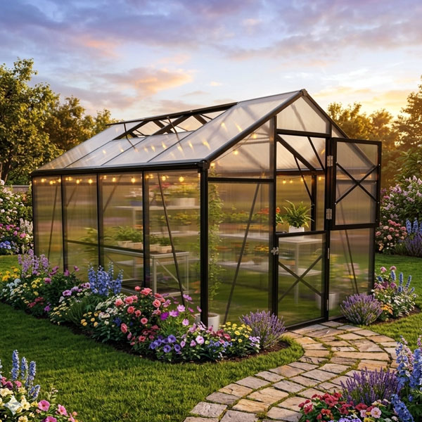 GM8 - Grow More 8 Wide Greenhouse Kits grow, more, greenhouse, kits, hobby, sale, small, polycarbonate, diy, backyard, winter, garden, aluminum