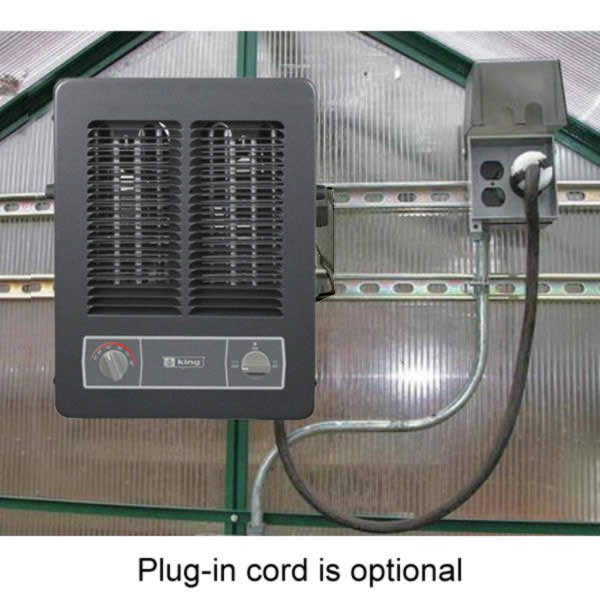 King 240 volt Electric Space Heater for Greenhouses, Garages, and