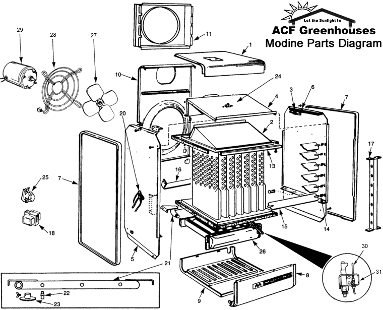Modine Standing Pilot Assembly - 4034165