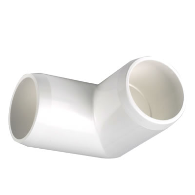 PVC Fitting - 90 Elbow Connector pvc, fittings, pipe, connectors, furniture, schedule, 40, projects, specialty, 90, elbow
