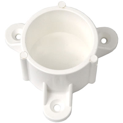 PVC Fitting - External Mounting Cap pvc, fittings, pipe, connectors, furniture, schedule, 40, projects, specialty, external, mounting, cap