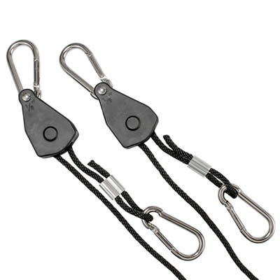 1Pair Rope Ratchet Adjustable Heavy Duty Hanger For Plant Grow Light Reflector 