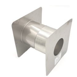 Stainless Steel Category 3 Extended Wall Thimble vent, flue, duct, pipe, cat, 3, UL, 1738, stainless, steel, furnace, exhaust, gas, modine, sterling, heater, category, wall, thimble