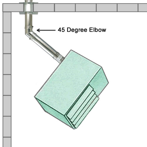 Stainless Steel Category 3 Vent 45 Degree Elbow - VD4660130