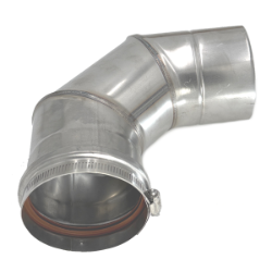 Stainless Steel Category 3 Vent 90 Degree Elbow vent, flue, duct, pipe, furnace, exhaust, gas, modine, sterling, heater, category, elbow