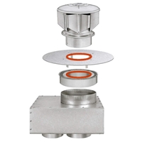 Sterling XF Concentric Vent Kit  sterling, xf, concentric, vent, kit, flue, exhaust, separated, combustion, sealed, X7-H5, X7-H6, X7-V5, X7-V6