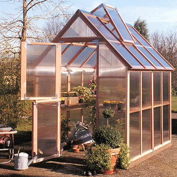 Sunshine 6' Wide Redwood Greenhouses - 2595100