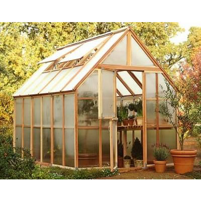 Sunshine 8 Wide Redwood Greenhouses sunshine, greenhouse, garden, house, kit, wood, hobby, redwood, polycarbonate, rainer, hood, mt, 2595140, 2595141, 2595150, 2595151