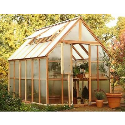 Sunshine 8' Wide Redwood Greenhouses