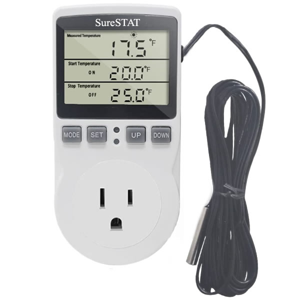 Surestat DT20 Portable Plug-In Digital Temperature Control & Timer