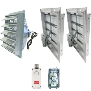 Wired Variable Speed Exhaust Fan Systems fan, cooling, greenhouse, shop, exhaust, ventilation, package, garage, shutter, louvered, automatic, thermostat, 8005, 8005150, 8005155, 8005160, 8005165, 8005170, 8005175, 8005180, 8005185, 800567