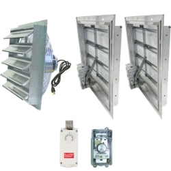 Wired Variable Speed Exhaust Fan Systems fan, cooling, greenhouse, shop, exhaust, ventilation, package, garage, shutter, louvered, automatic, thermostat, 8005, 8005150, 8005155, 8005160, 8005165, 8005170, 8005175, 8005180, 8005185, 800567