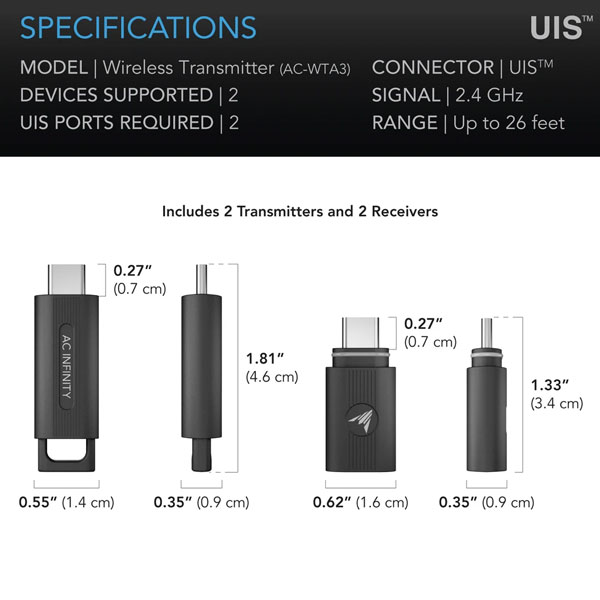 AC Infinity Wireless Transmitters (2 Pack) - 4821365