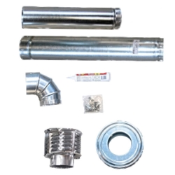 Sterling TF / XF Category 1 Horizontal Vent Kit sterling, vent, kit, tf, heater, horizontal, pipe, greenhouse, xf, category, 1, one, galvanized, duct