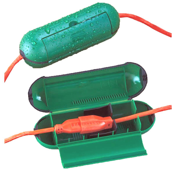 Waterproof Extension Cord Connection Box Green Weatherproof Outdoor Box for Electrical Connections