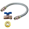 Flexible Gas Heater Connector Kit gas, pipe, flexible, connector, heater, 1/2, kit, package, set, 24", stainless, steel