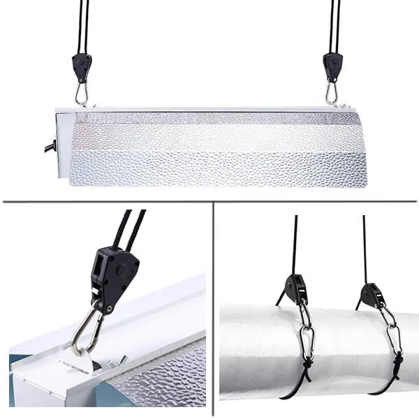 Details about   GROW LIGHT HANGER 1 PC REFLECTOR HANGER  BRAIDED STEEL CABLE hydroponic HPS MH 